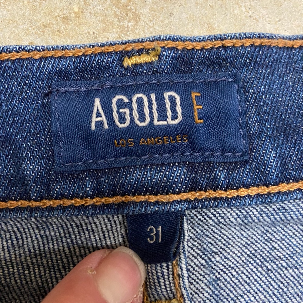 Agolde Blue Boyfriend Jeans - Picture 5 of 5